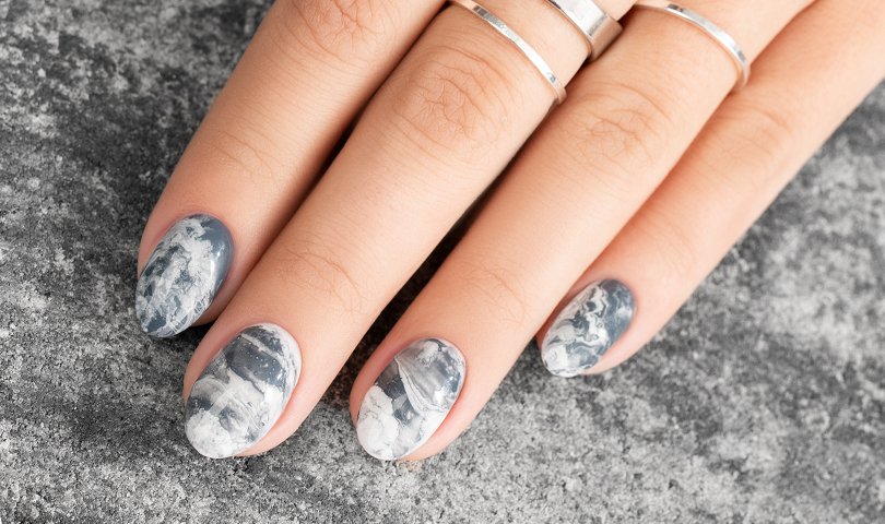 White Marble nail art stamping cheat - Keely's Nails